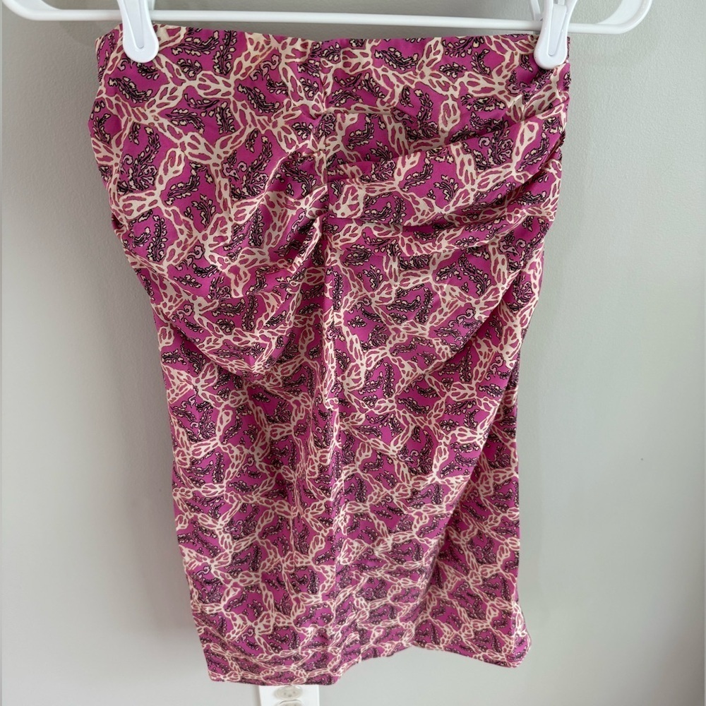 Isabel Marant Gaella Midi Skirt - Fuchsia Print - Silk - FR Size 38/US Size 6 - Picture 11 of 15